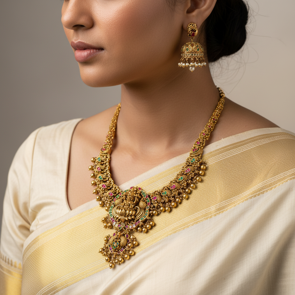 🌟💚 "Vasantha Haar" Necklace Set 🤍🌸