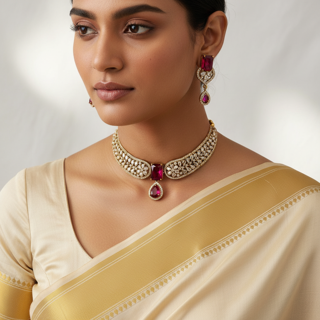 💖💚 "Rajasi Kanthi" Necklace Set 🌸✨
