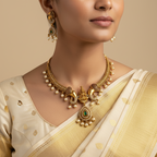 💎🤍 "Varna Kanthi" Necklace Set 💚🌸
