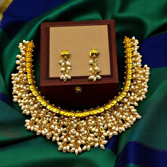 🌟💚 "Indrajaal Haar" Necklace Set 🌸⚪