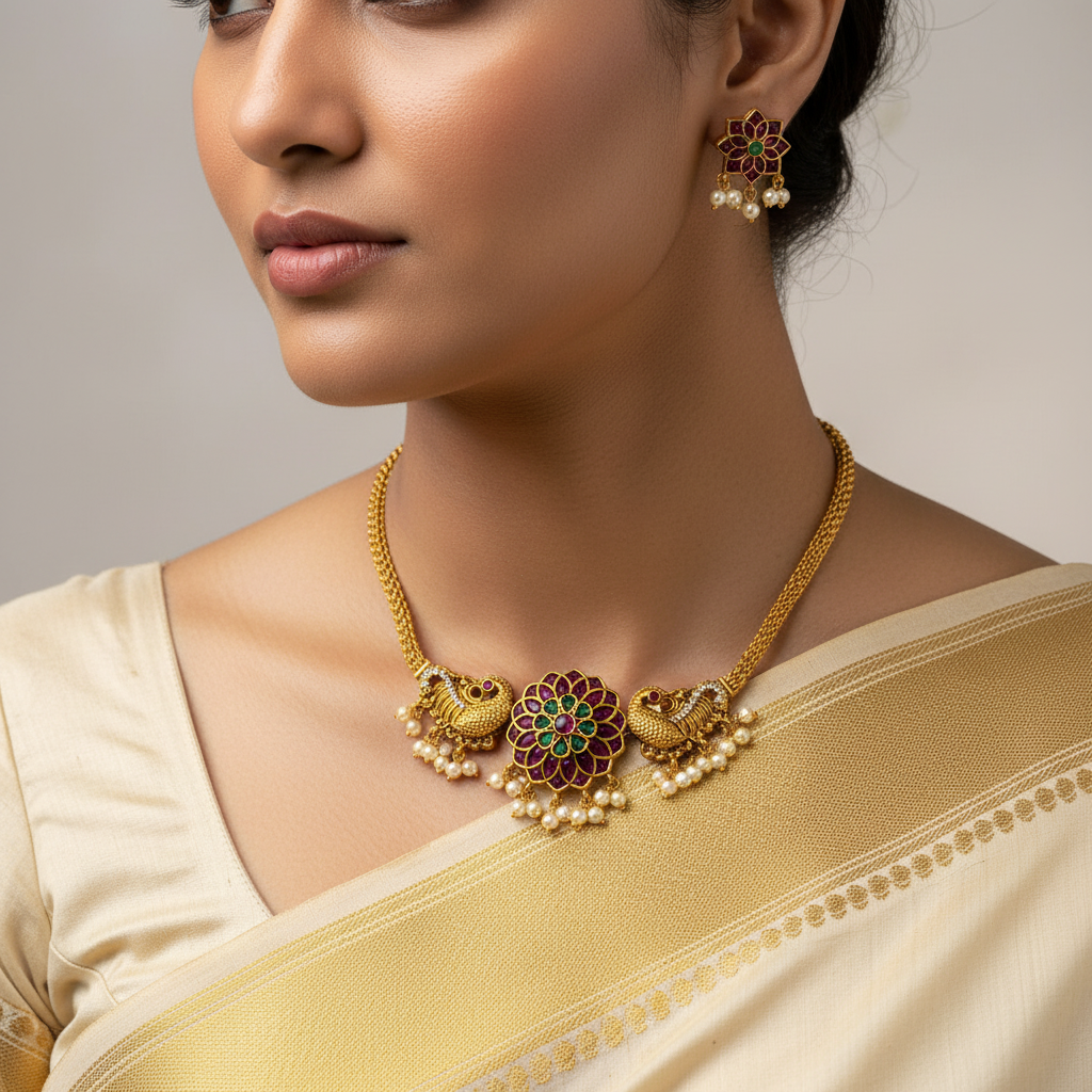 💎💖 "Vasant Haar" Necklace Set 💚🌸