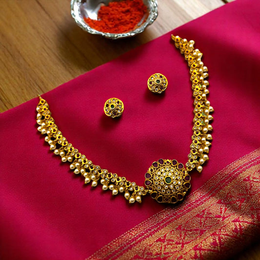 💖💚 "Padmaja Haar" Necklace Set 🌸✨