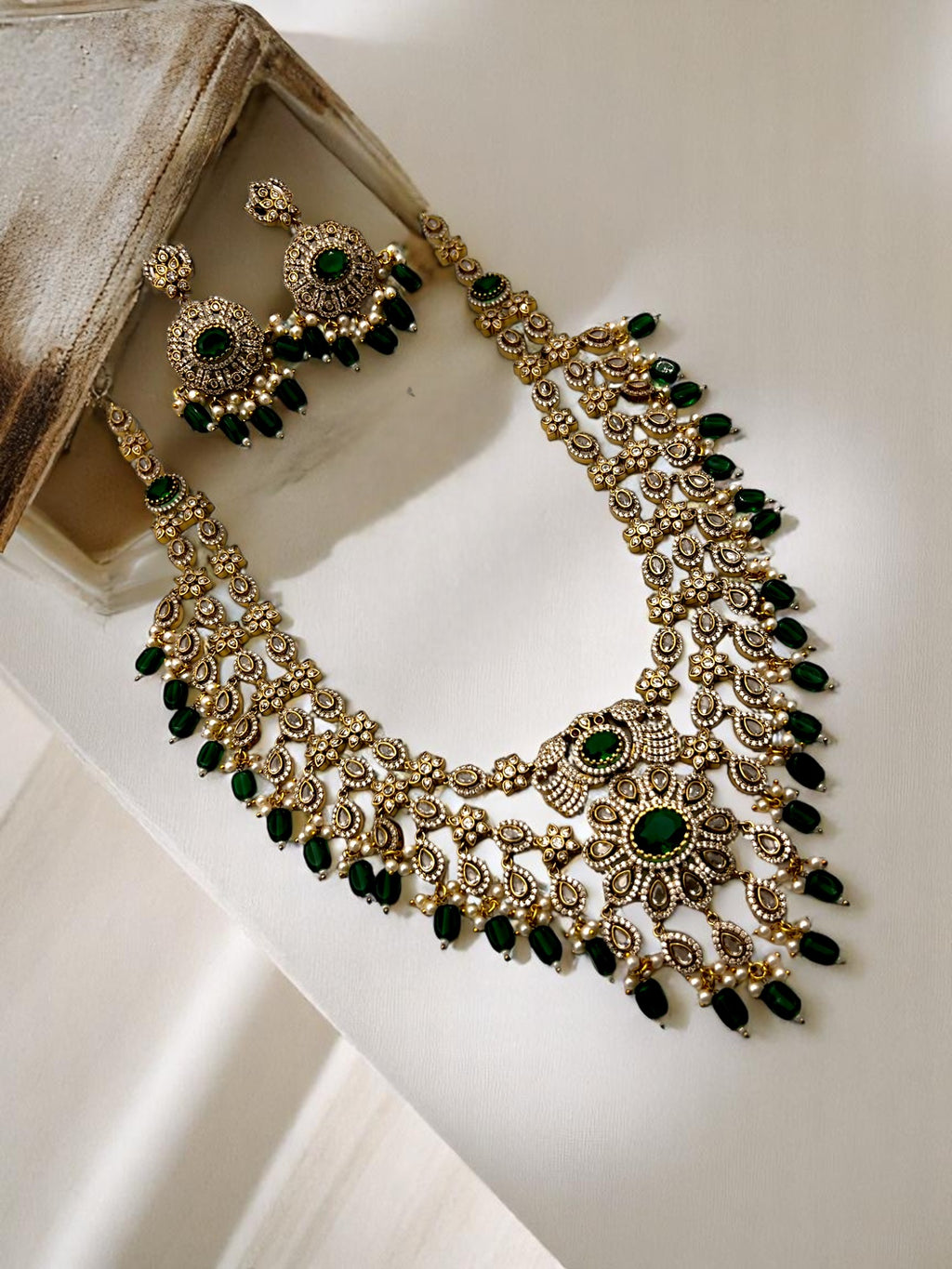 💎🤍 "Rajawadi Haar" Necklace Set 💚🌸