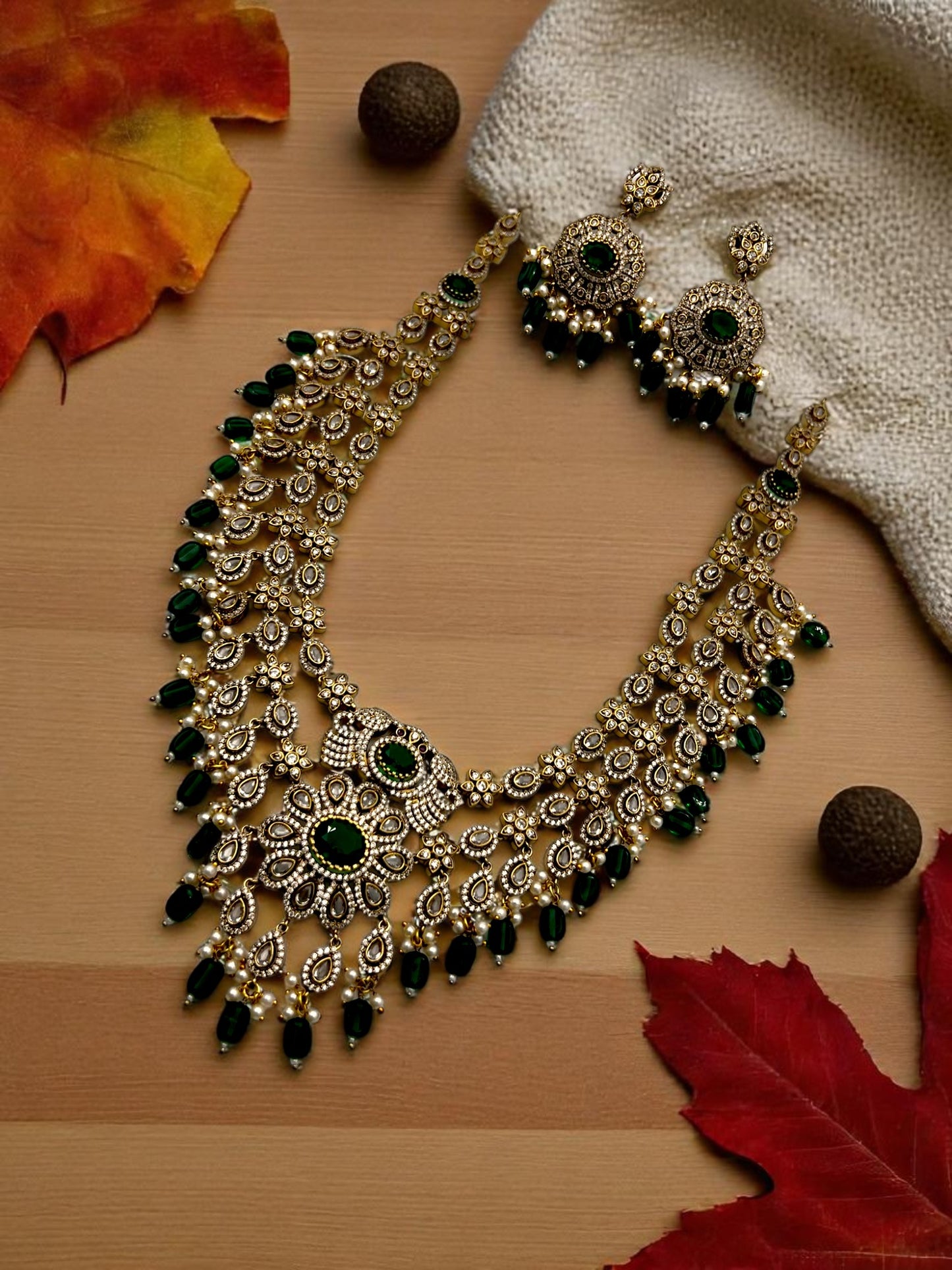 💎🤍 "Rajawadi Haar" Necklace Set 💚🌸