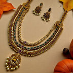 💎💖 "Varnita Pushpini" Necklace Set 💚⚪