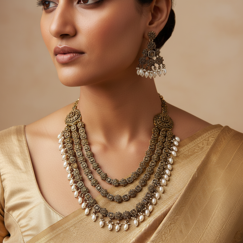 🔱✨ "Mangala Alankara" Necklace Set