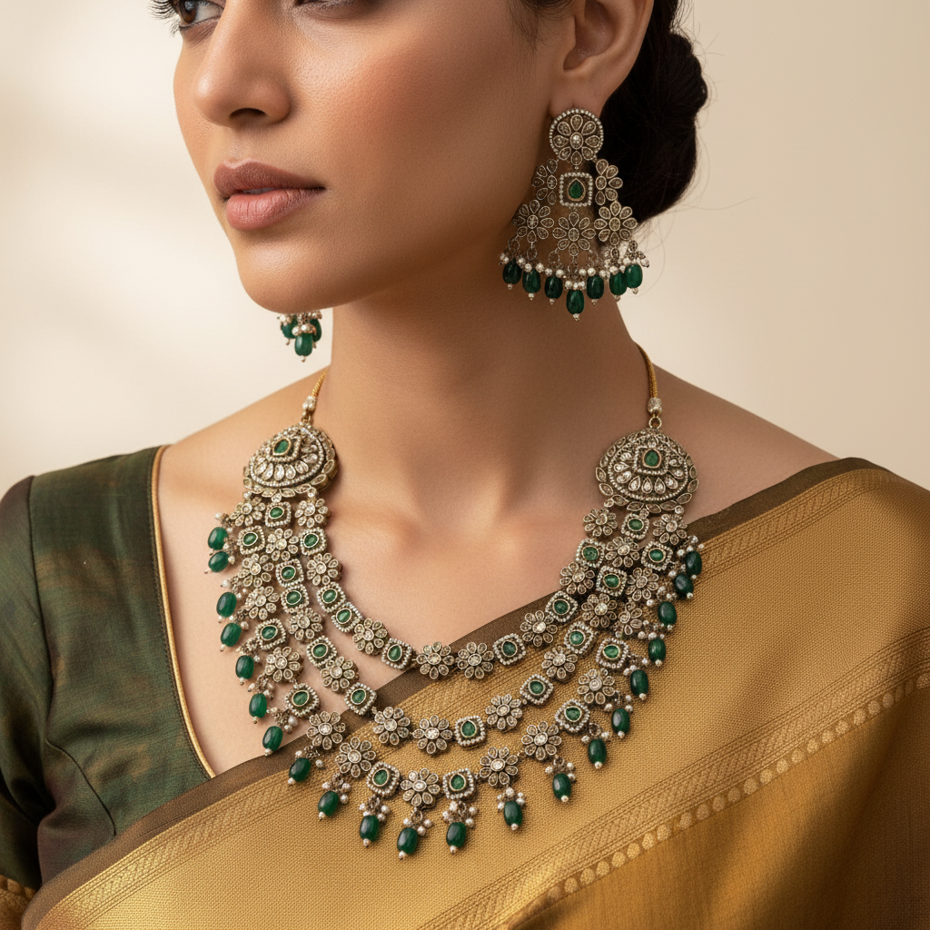 🍃 "Panna Tarangini" Necklace Set 🍃