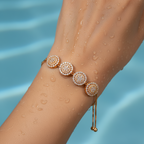 ✨ Aurelia Pavé Disc Bracelet ✨