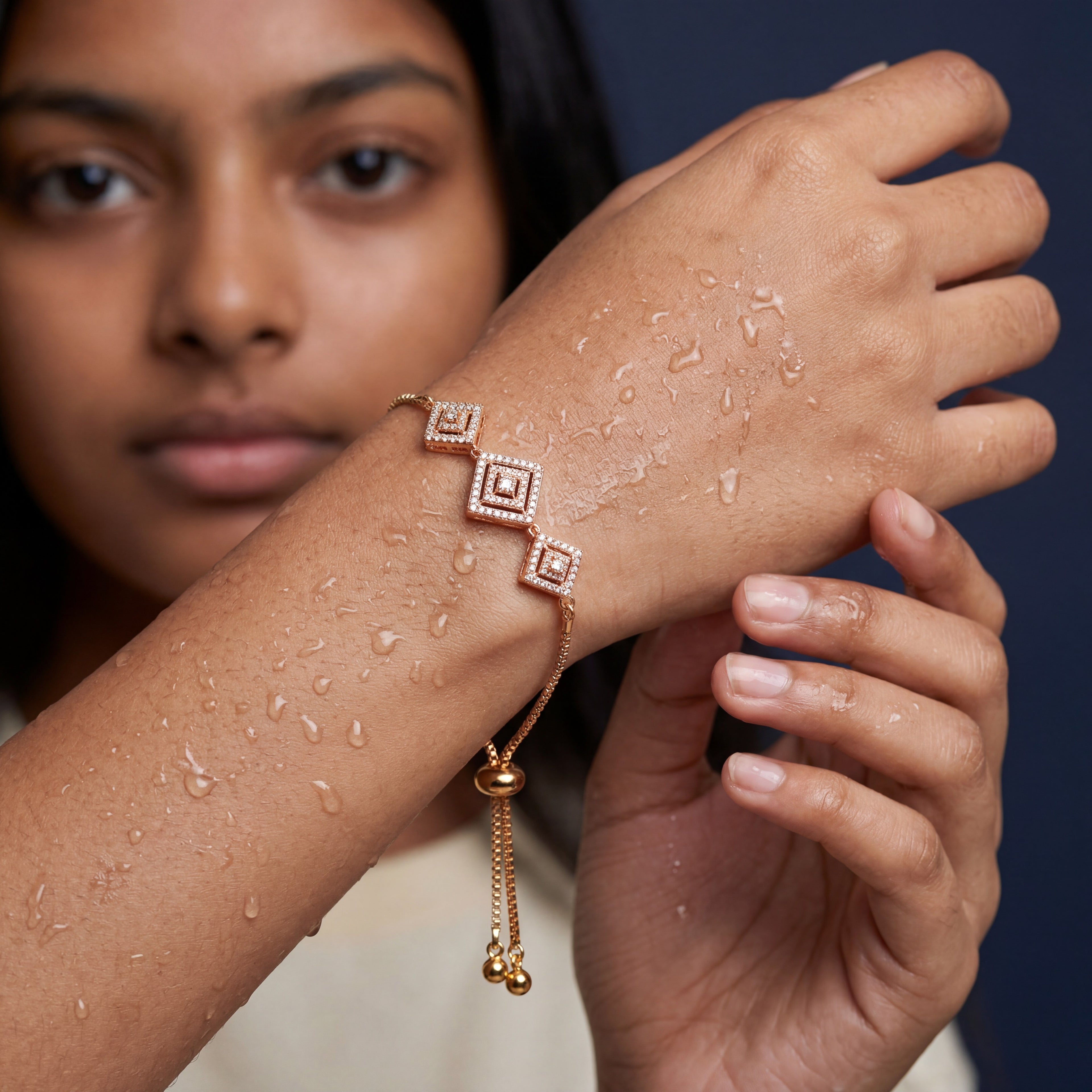 ✨ Zyra Geometric Pavé Bracelet ✨