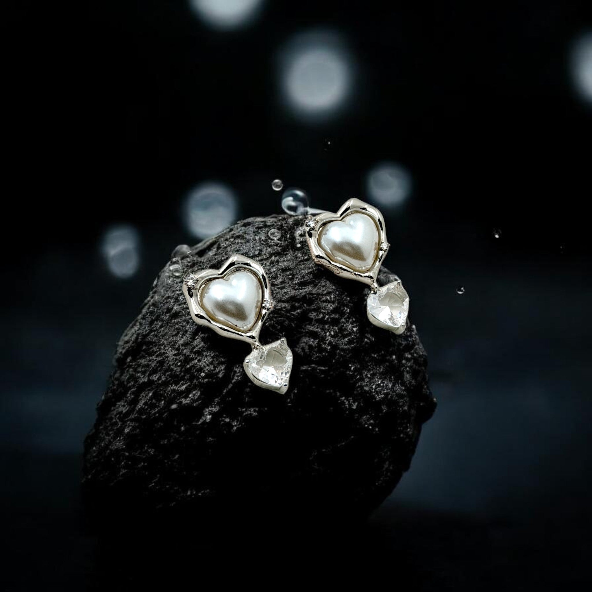 Heart Drop Earrings