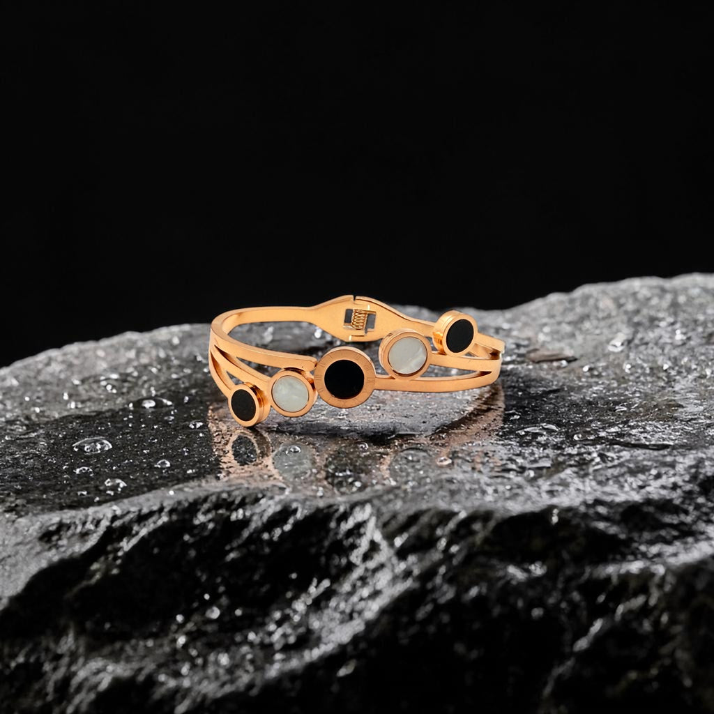 Rosé Orbit Cascade Bracelet