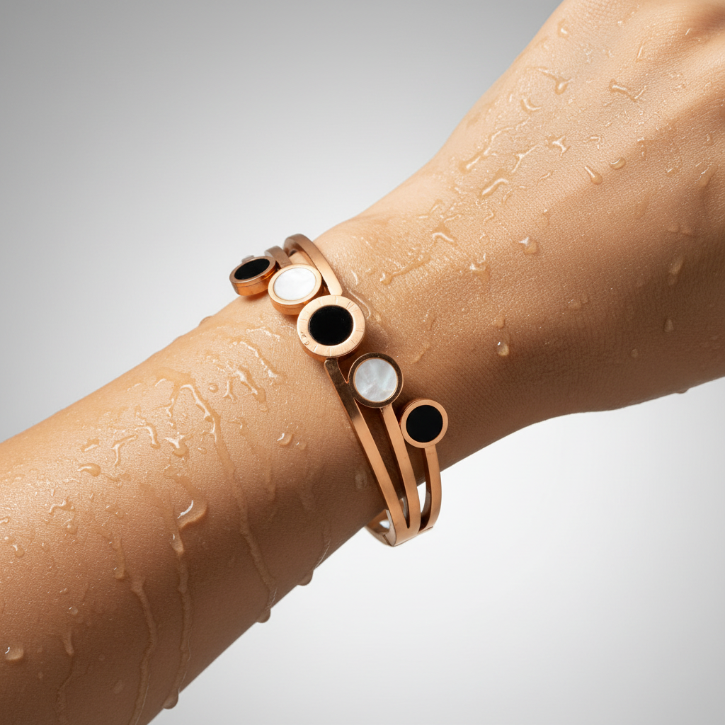 Rosé Orbit Cascade Bracelet