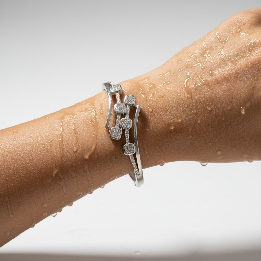 Crystal Grid Curve Bracelet