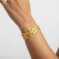 Gilded Petal Statement Bracelet