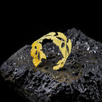 Ginkgo Leaf Sculpted Cuff Bracelet