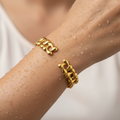 Fluid Link Sculpted Cuff Bracelet