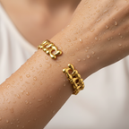 Fluid Link Sculpted Cuff Bracelet