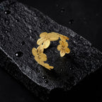 Bloom Petal Sculpted Cuff Bracelet