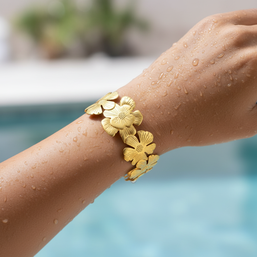 Wild Daisy Bloom Wrap Cuff Bracelet
