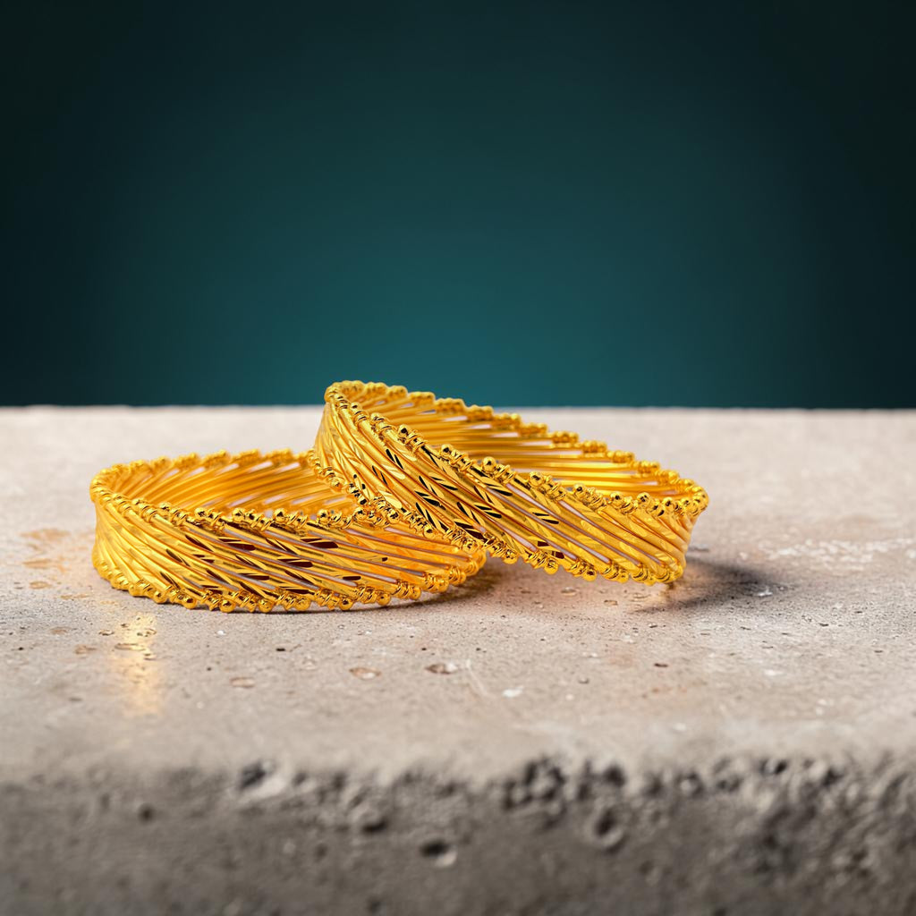 Zariya Twist Gold Bangles