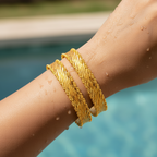 Zariya Twist Gold Bangles