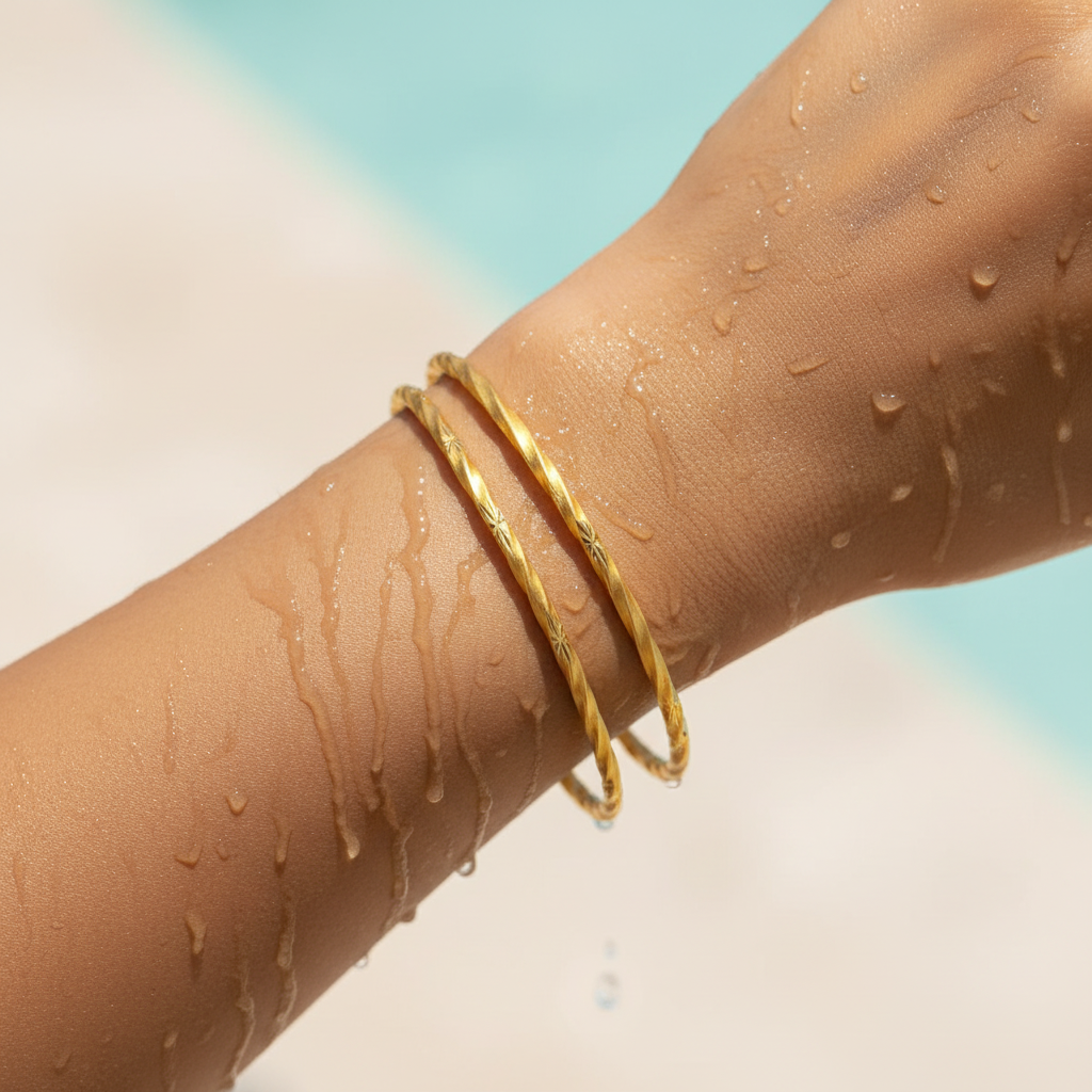 Aureli Twist Gold Bangles