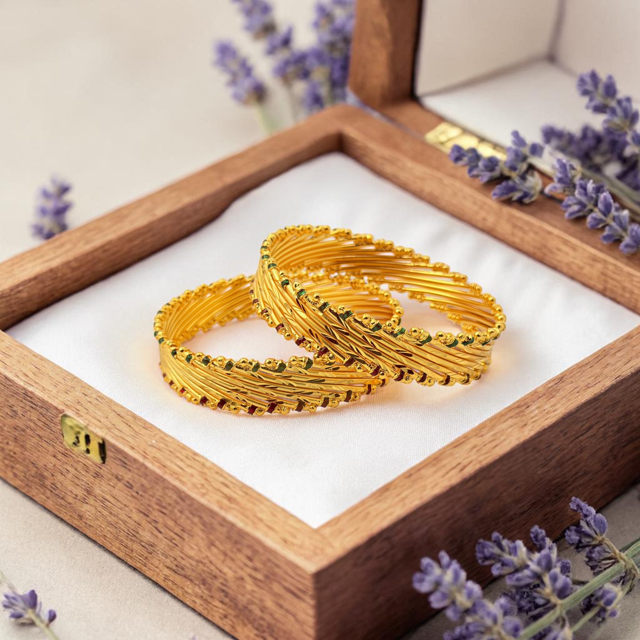 Elvara Radiant Twist Bangles