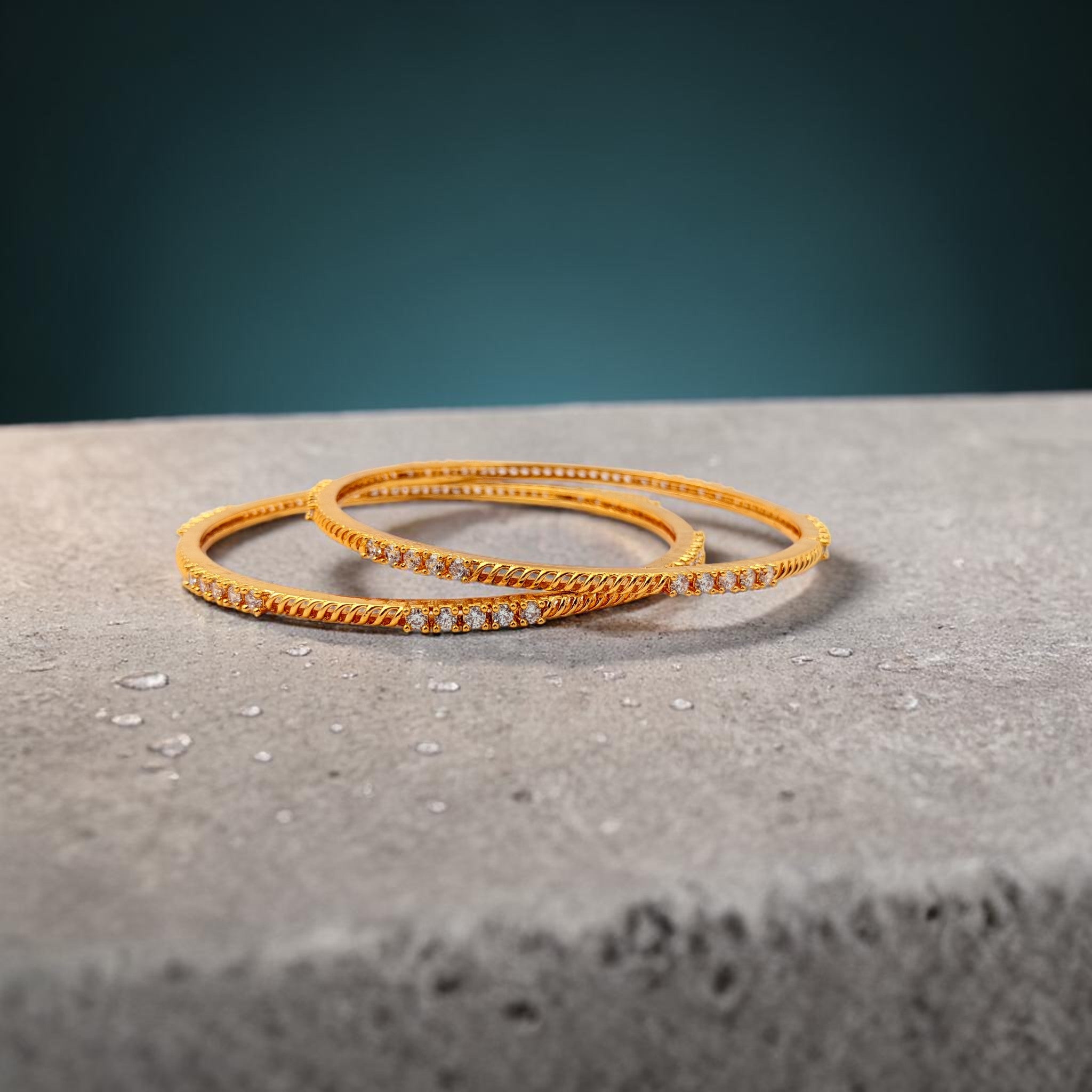 Aureliya Twist Diamond Bangles