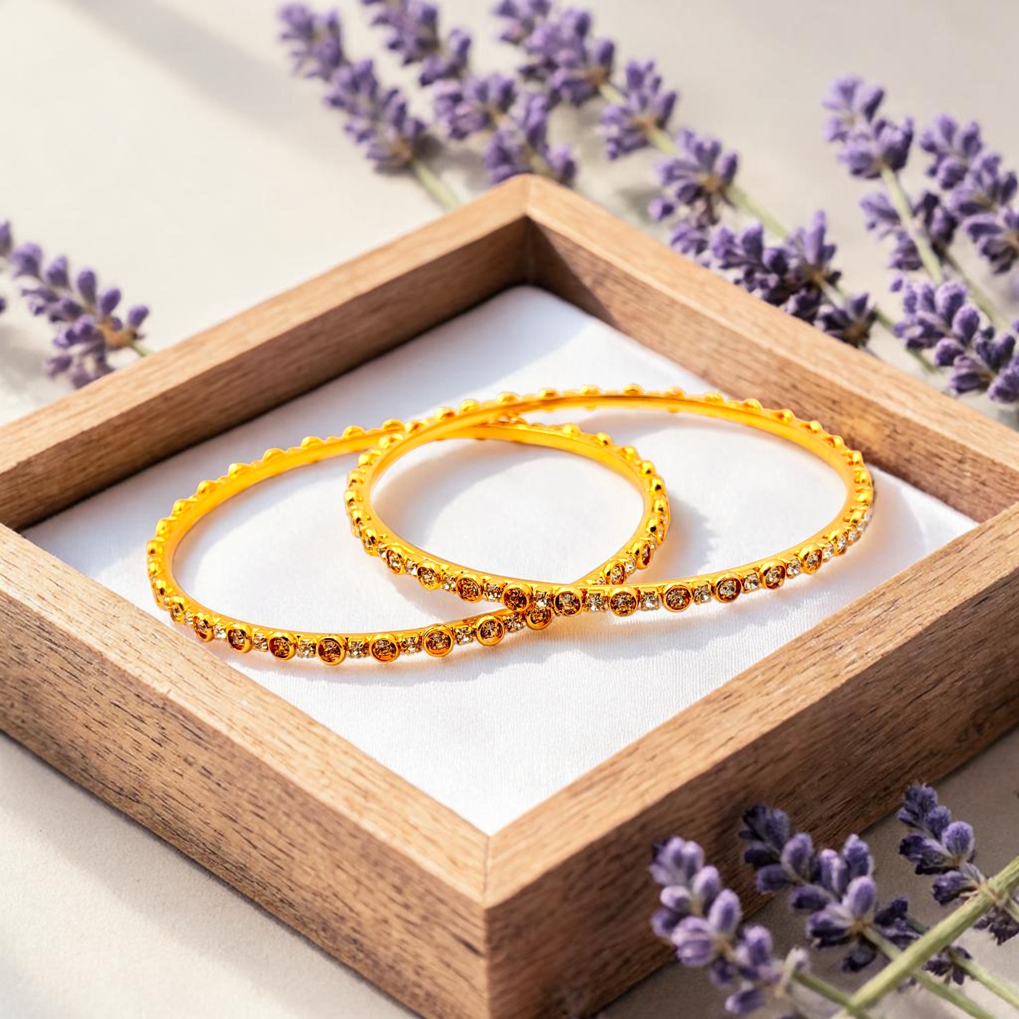 Aurelia Bezel Spark Bangles