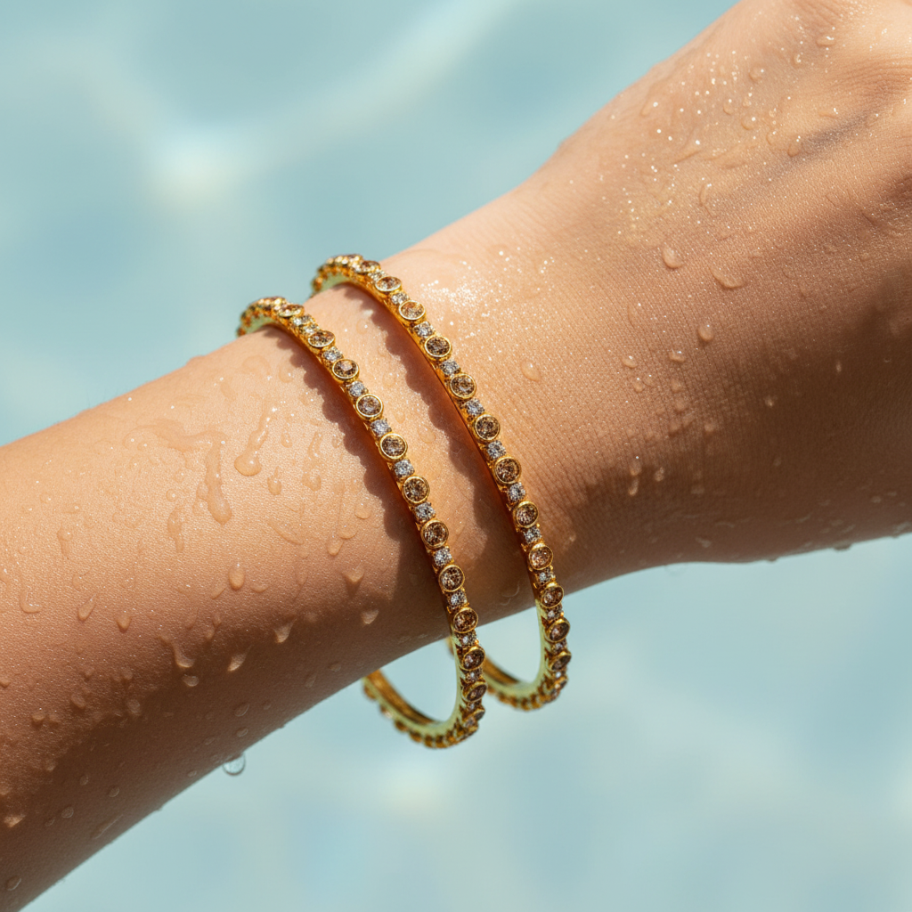 Aurelia Bezel Spark Bangles