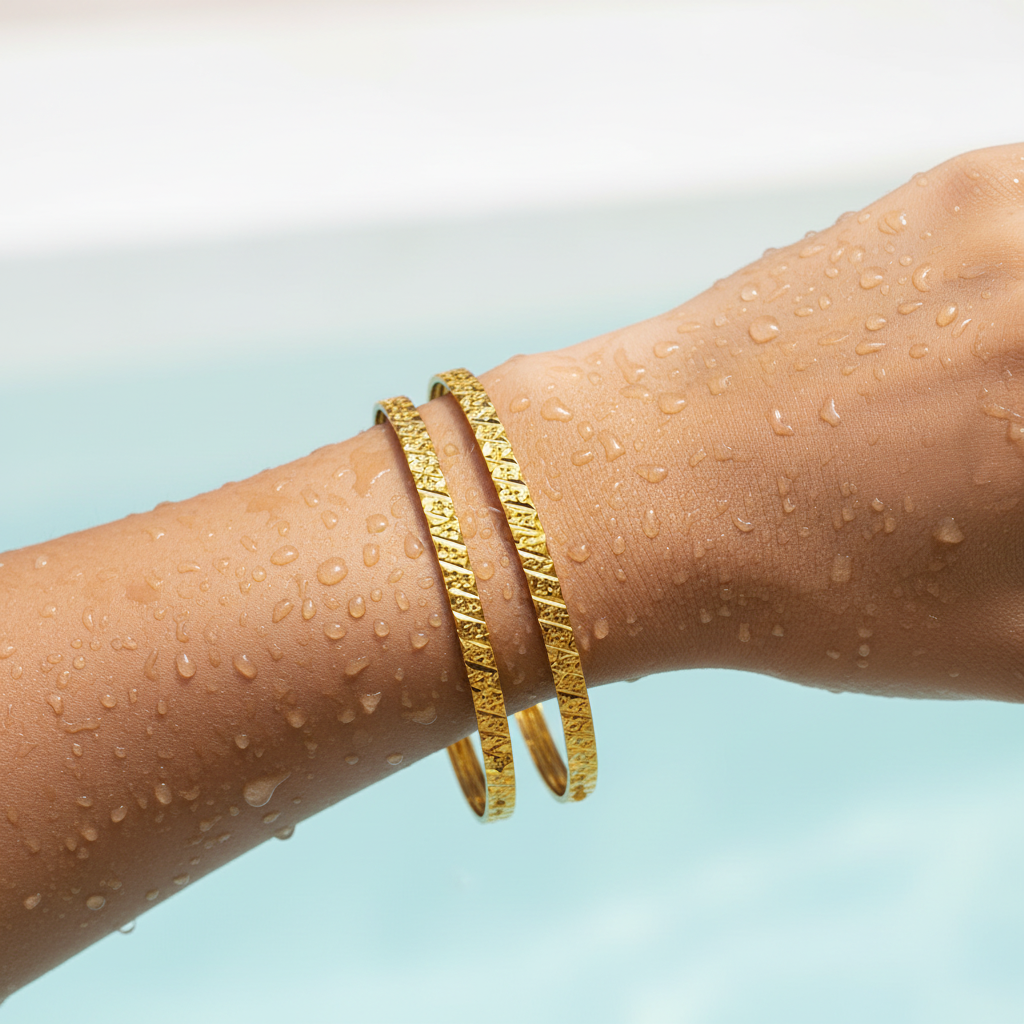 Zarelle Cutwork Gold Bangles