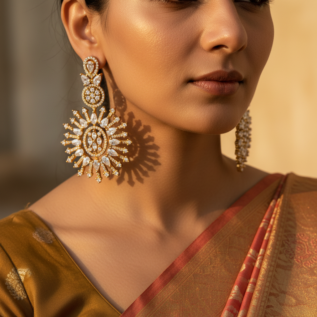 Radiant Sunburst Statement Earrings