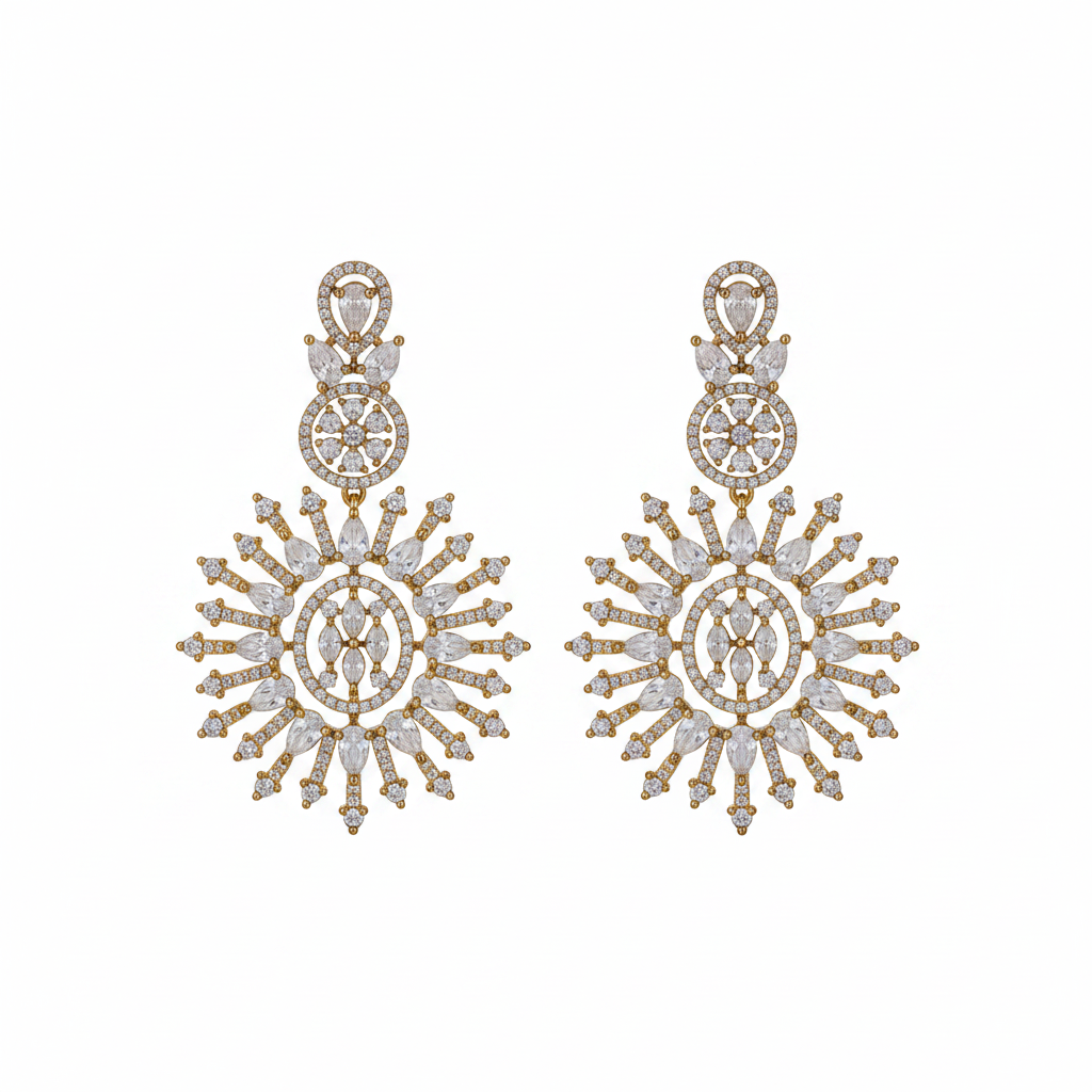 Radiant Sunburst Statement Earrings