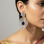 Royal Leaf Drop Earrings