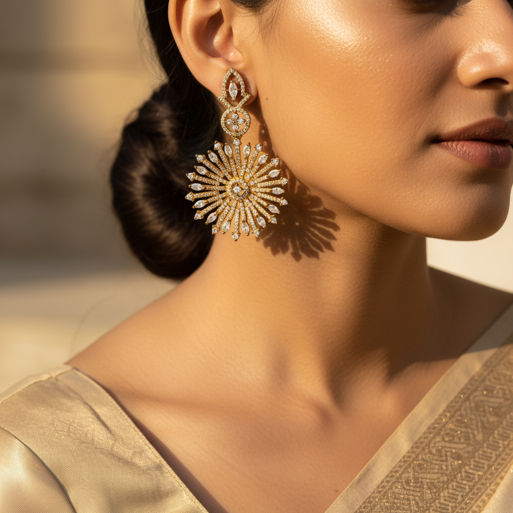 Radiant Sunburst Statement Earrings