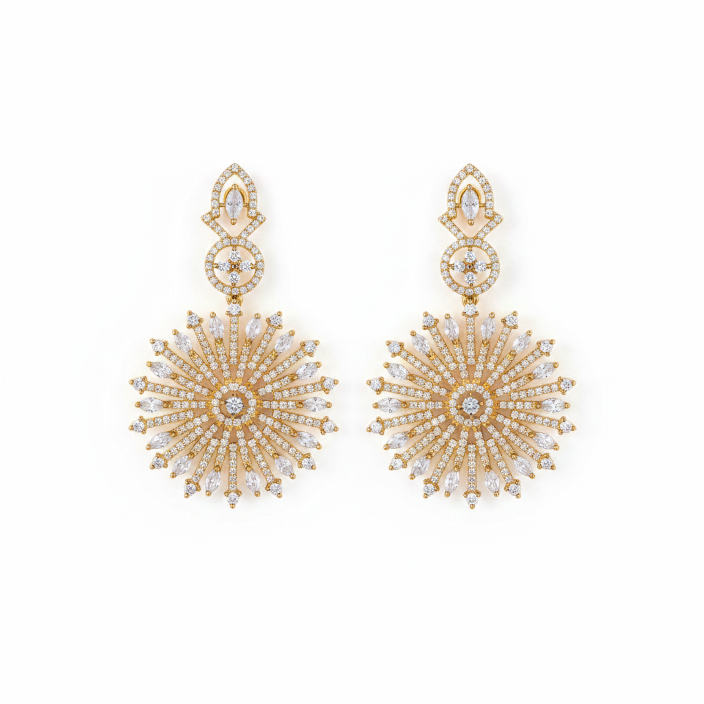 Radiant Sunburst Statement Earrings