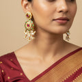 Royal Pearl & Kundan Drop Earrings