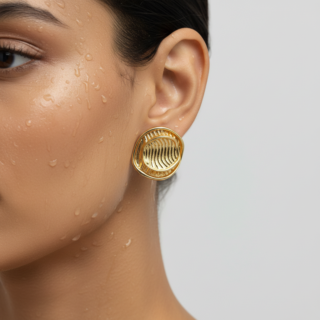 Textured Dome Earrings