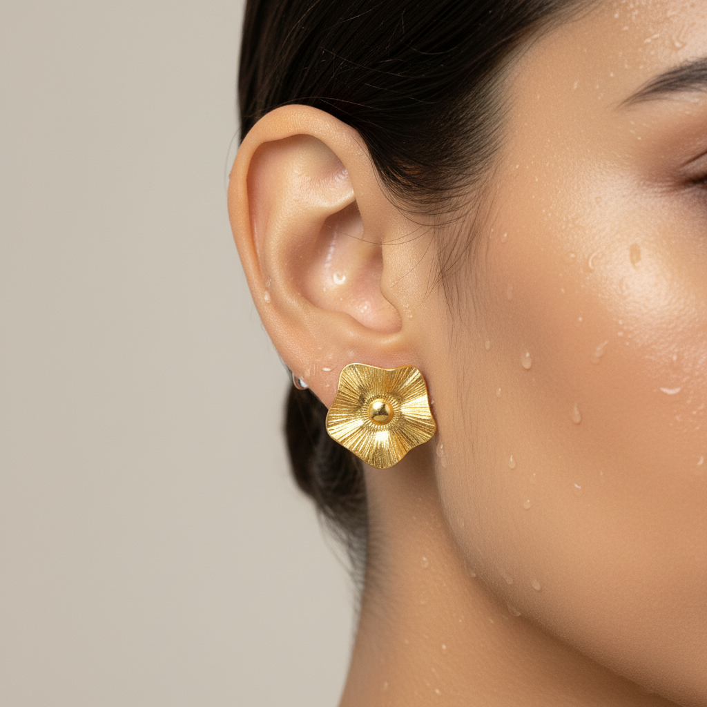 Floral Textured Earrings