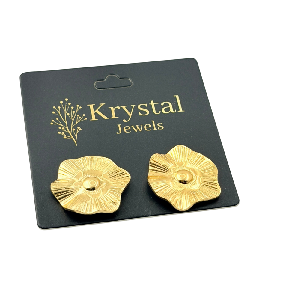 Floral Textured Earrings