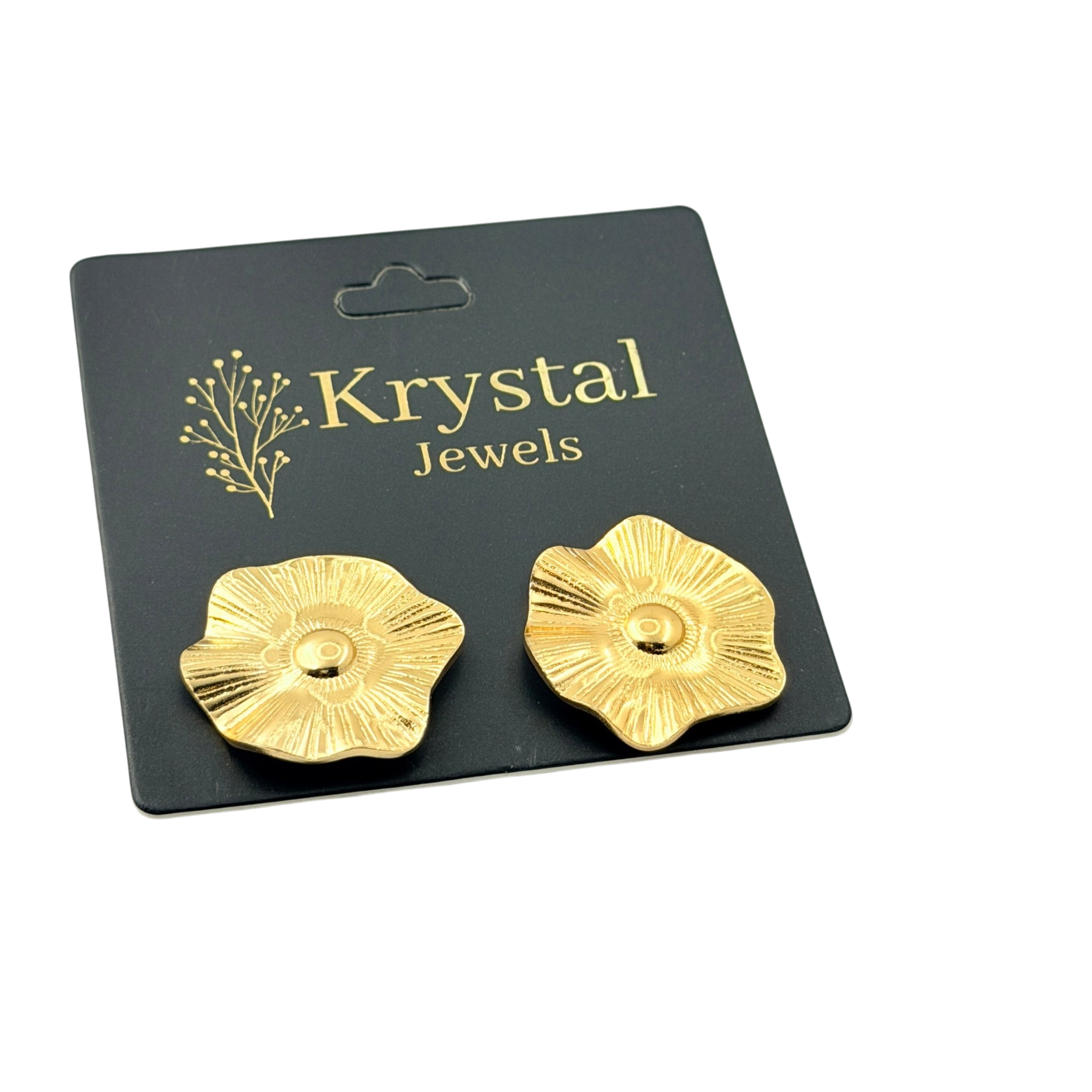 Floral Textured Earrings