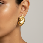 Sculpted Wave Earrings