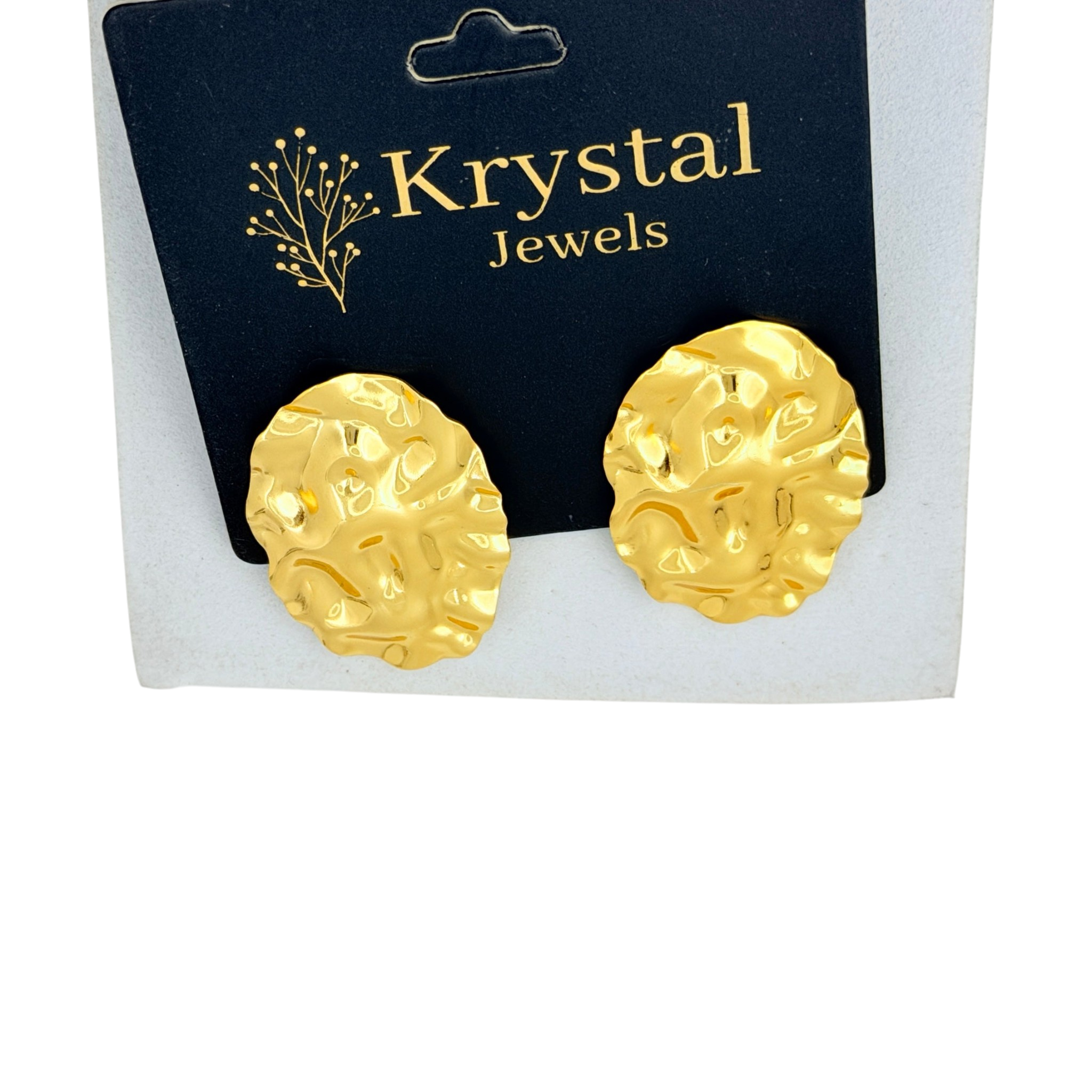 Hammered Disc Earrings