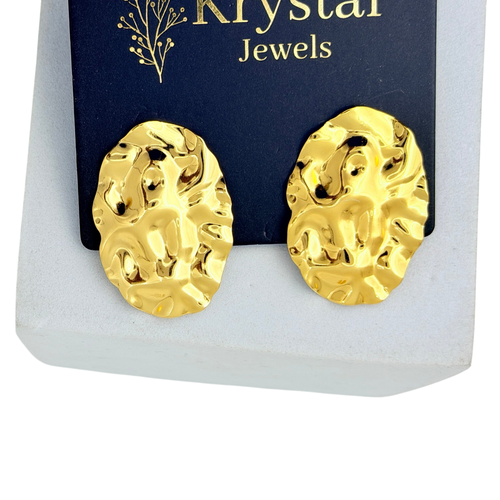 Hammered Disc Earrings