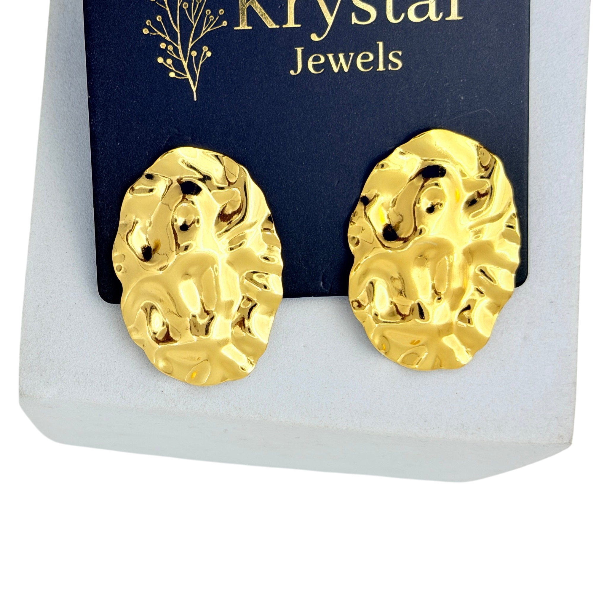 Hammered Disc Earrings