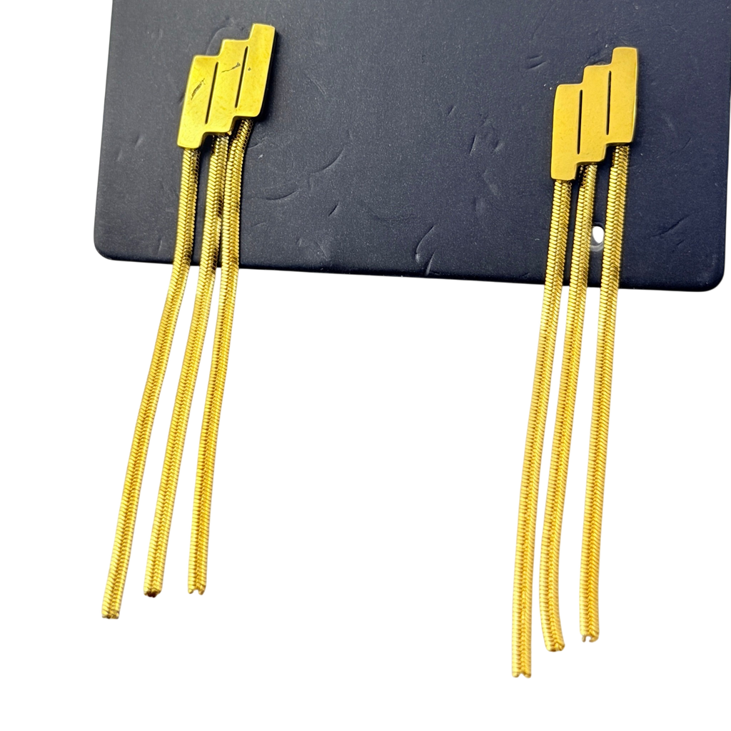 Geometric Tassel Earrings