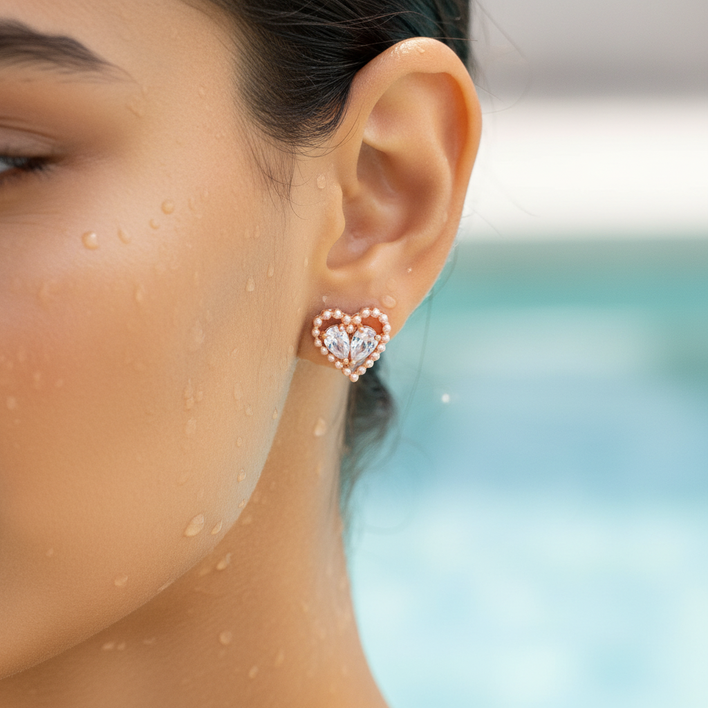 Blush Heart Earrings