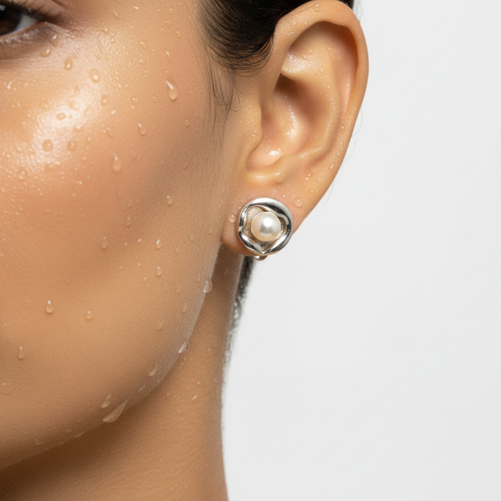 Pearl Glow Stud Earrings
