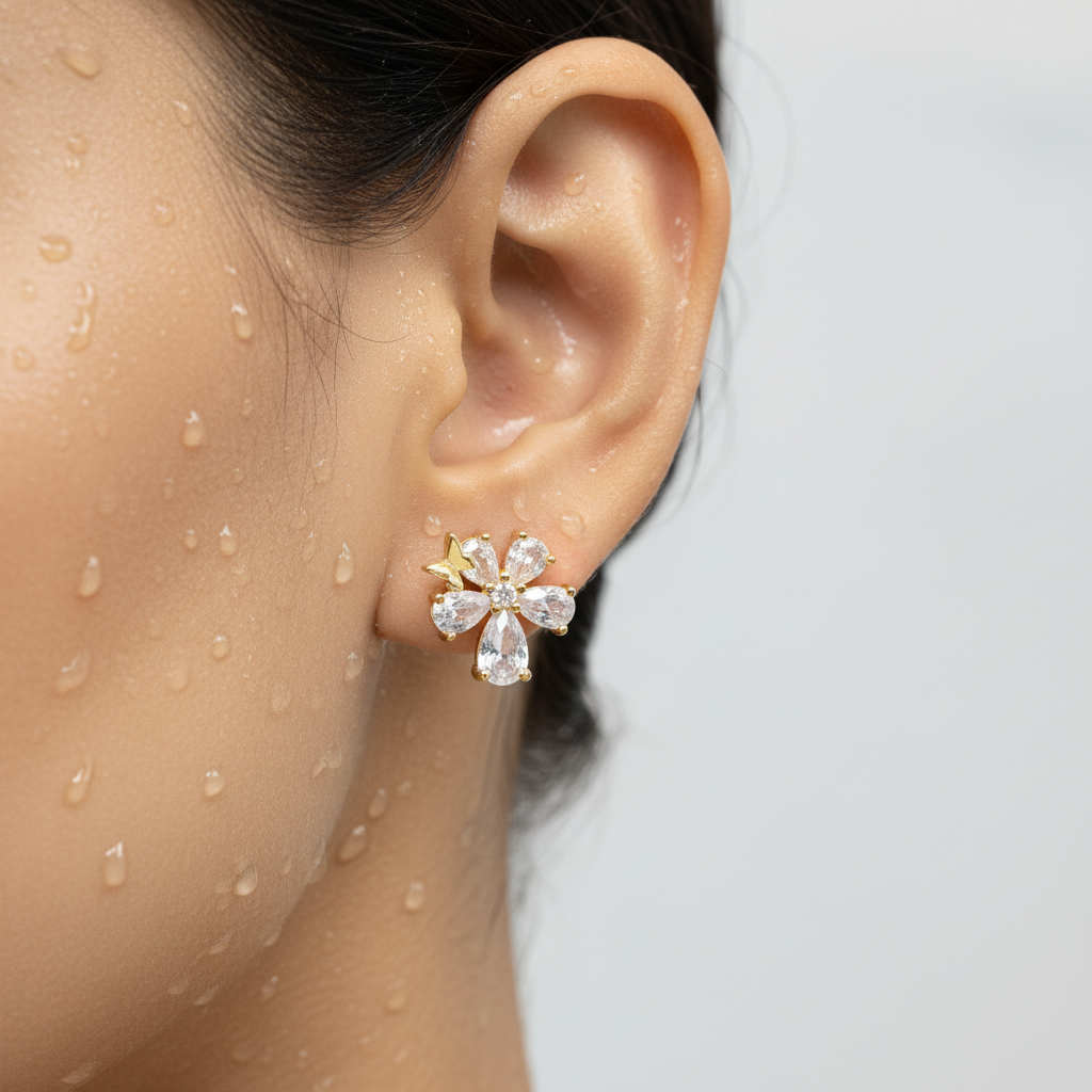 Crystal Bloom Stud Earrings