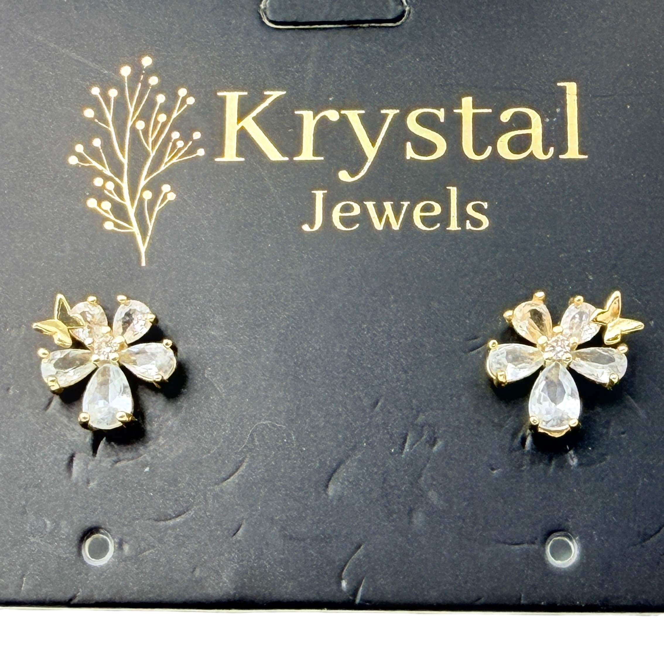 Crystal Bloom Stud Earrings